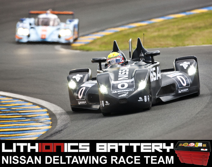 Lithionics Battery is the Official Lithium-ion Battery for the NISSAN DELTAWING RACE TEAM